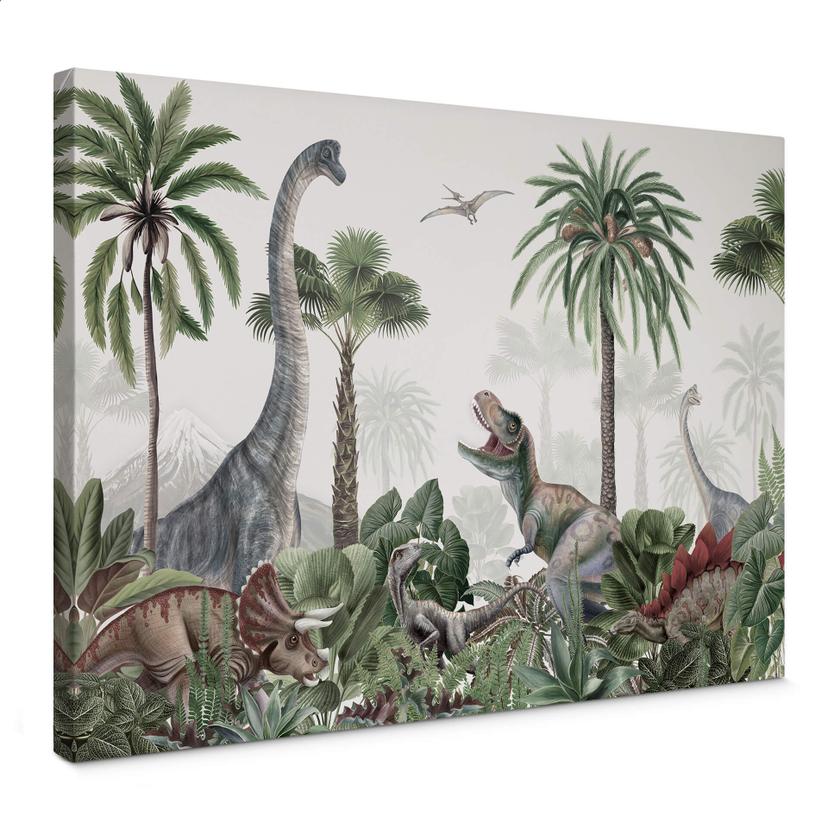Tableau sur toile Kikki Belle - Les aventures des dinosaures