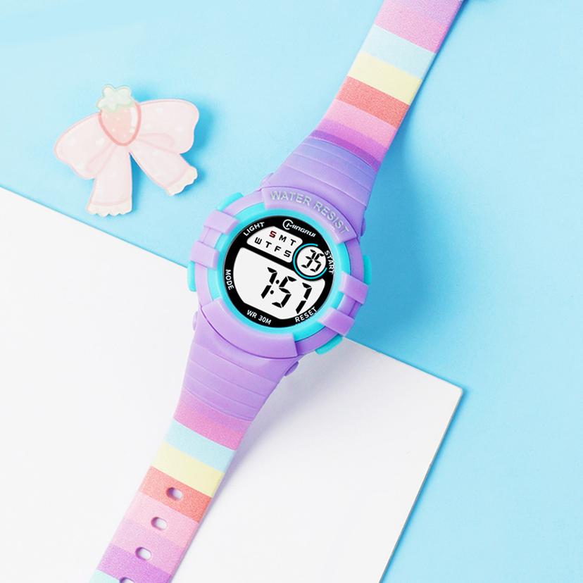 Sport Armbanduhr | Digitale Uhr für Kinder und Jugendliche | Lila