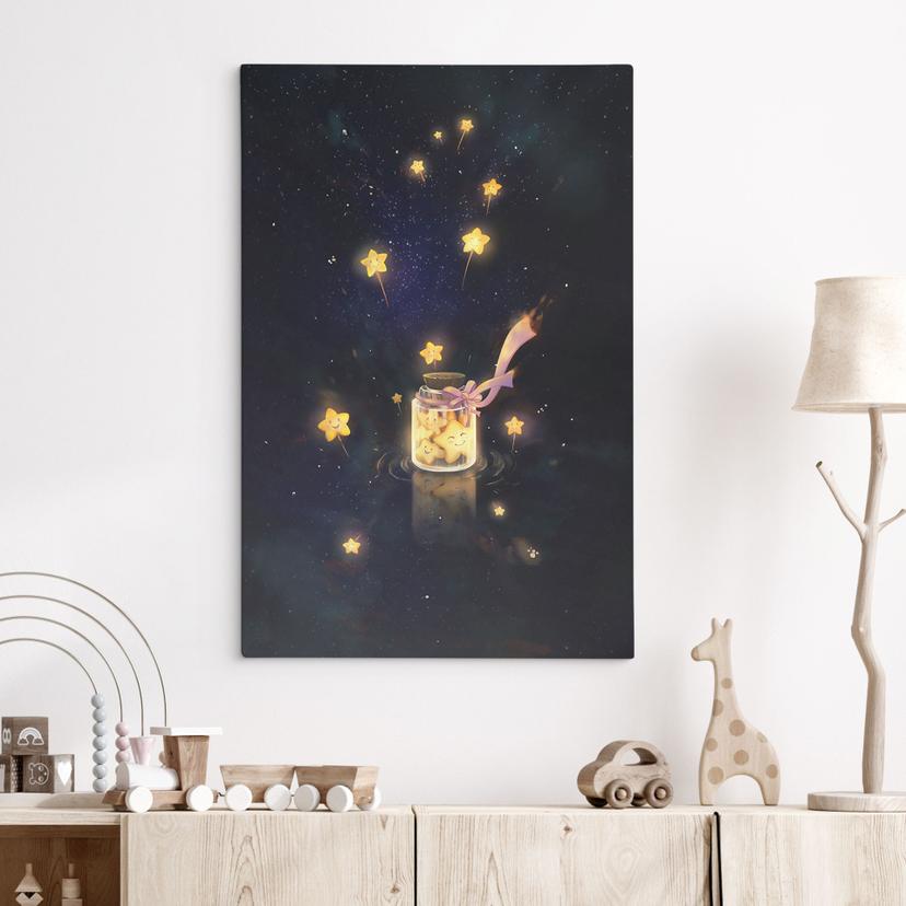 Canvas Sterrenvanger: een glas vol wensen - Thai