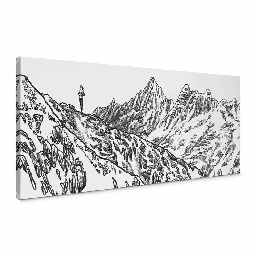 Lienzo Sparshott - La pista de montaña - Panorama