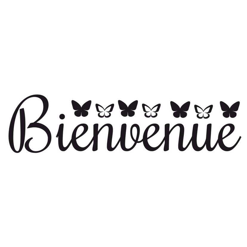 Muursticker Bienvenue incl. 5 Haken