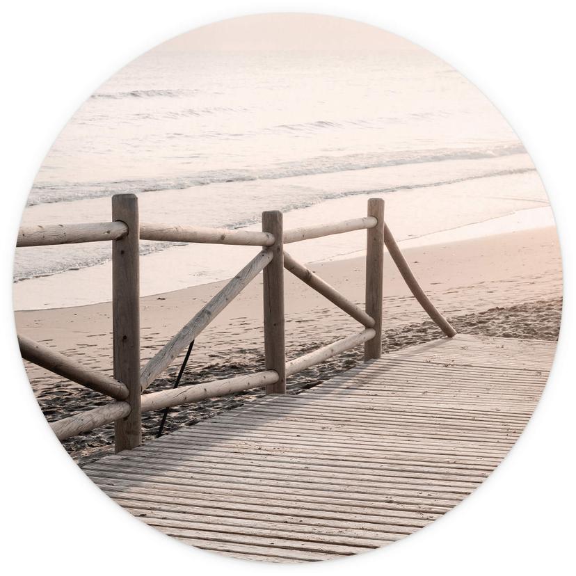 Papier peint photo rond 1X Studio - Chemin vers la plage - papier peint intissé/papier peint intissé