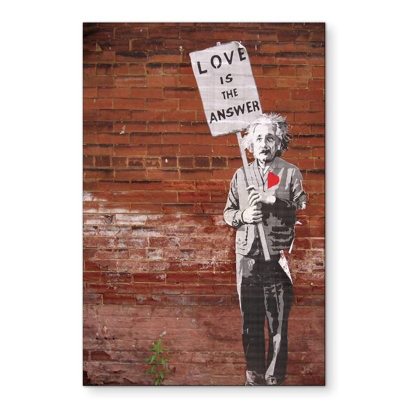 Wandbild Banksy - Love is the answer - Alu-Dibond