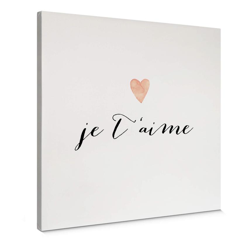 Lienzo Confetti & Cream - Je t'aime