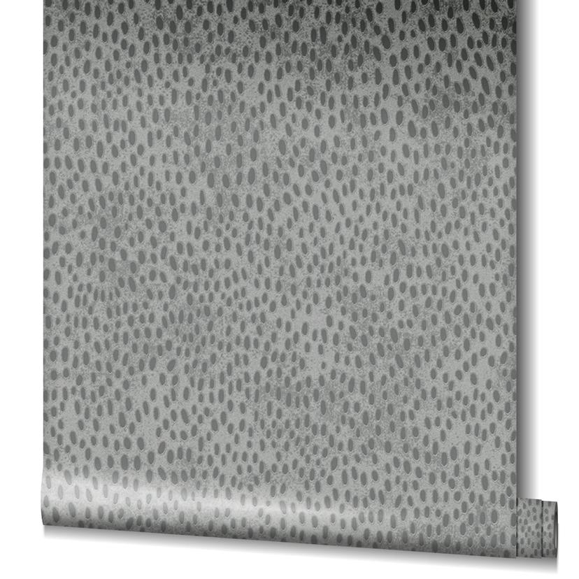 Vliestapete Punkte Modern, Opulent in Schwarz , Lounge