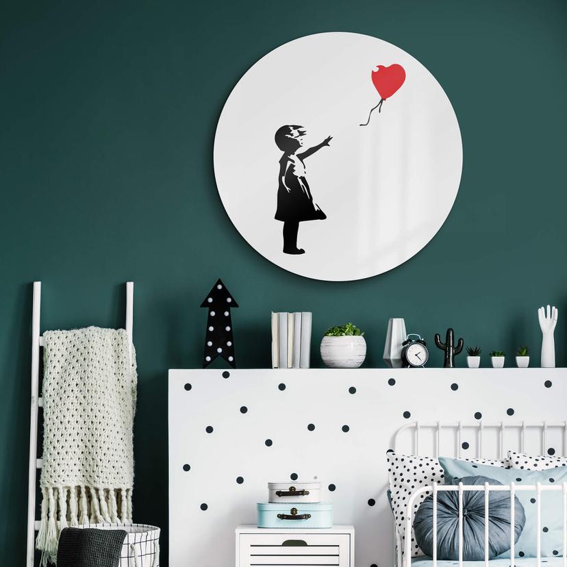 Stampa vetro Banksy - Girl with the red balloon