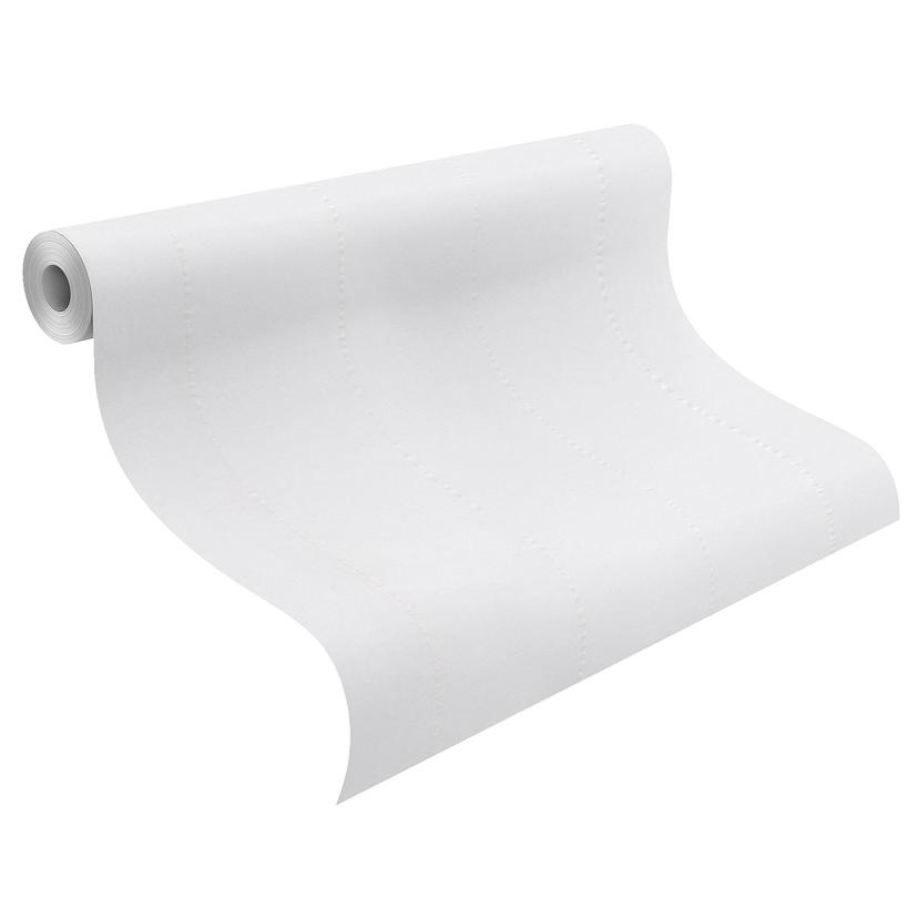 Effen behang, vliesbehang met structuur Bauhaus wit