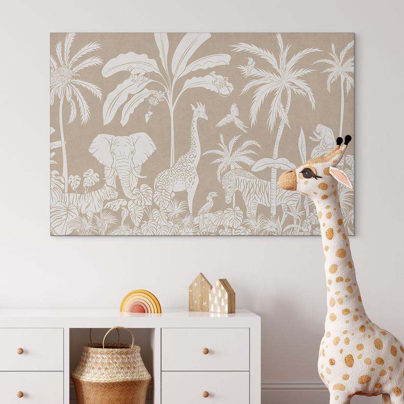 Jungle dreams - Animali africani in marrone - Kikki Belle - Alluminio dibond