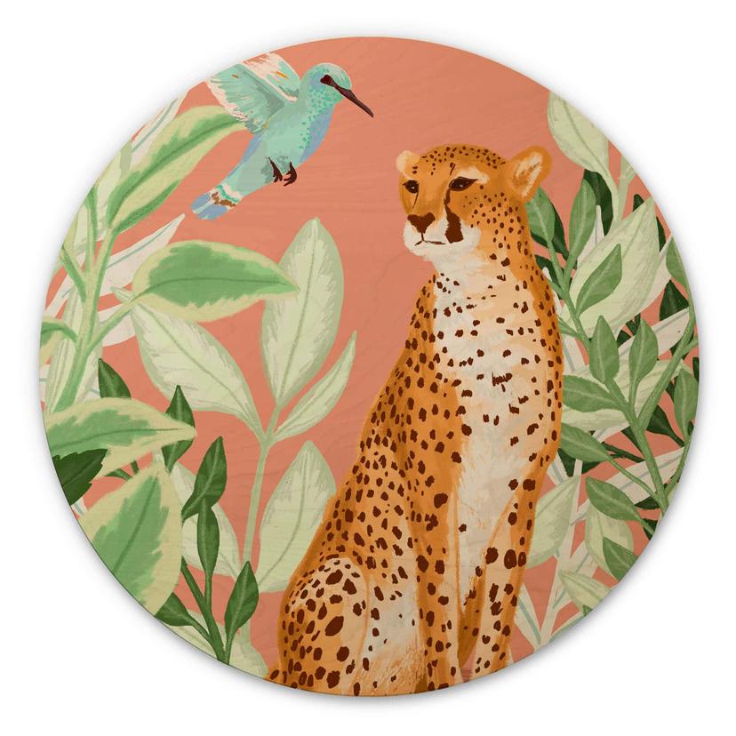 Billede af træ Goed Blauw - Tropical Pink - Rundt