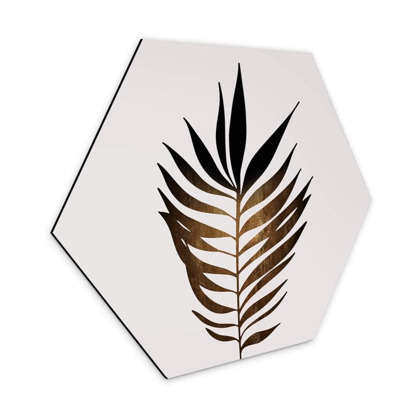 Esagoni in Alu-dibond Kubistika - Foglia d'oro
