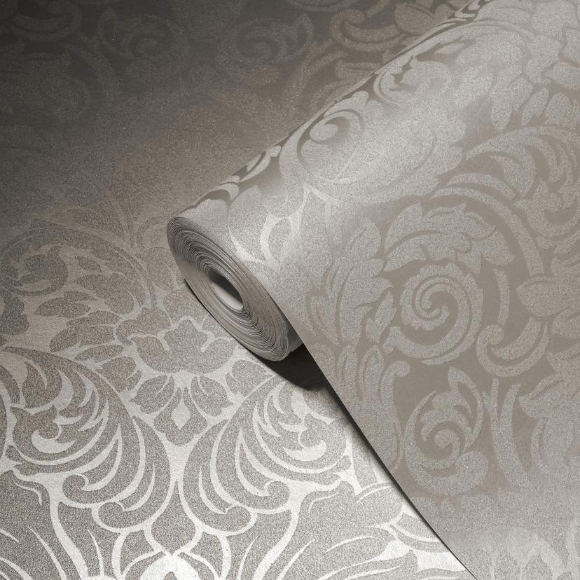 Carta da parati in stile barocco con perline di vetro carta da parati ornamentale in tessuto non tes