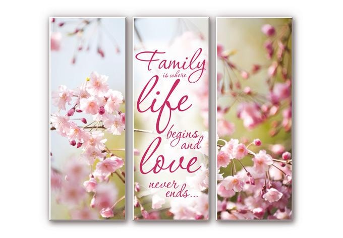 Tableau Forex - Family is where Life begins (tryptique)