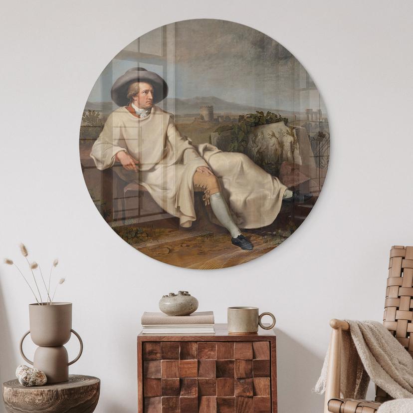 Stampa su vetro Tischbein - Goethe nella Campagna romana - Rotonda