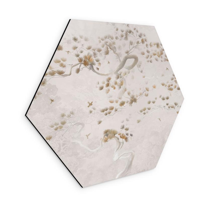 Wanddecoratie Elegant grenen in Aziatische stijl - Ms Tiff - Alu-Dibond