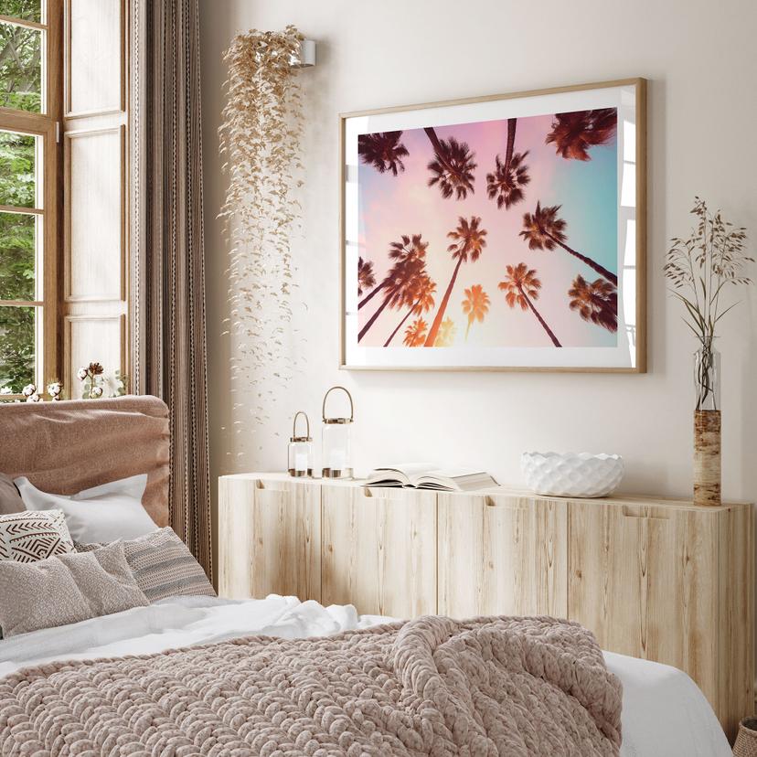 Poster natura California Dreaming con vista sulle palme - Hugonnard