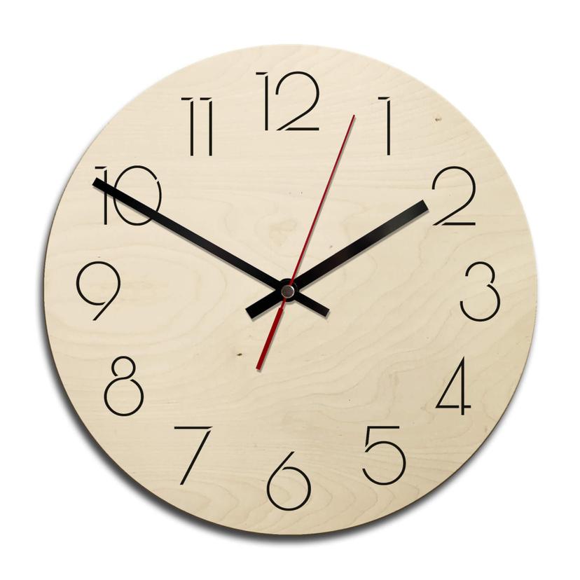 Horloge murale en bois - Moderne avec chiffres