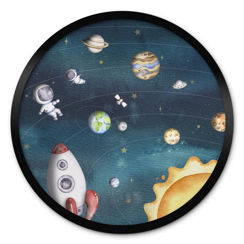 Plakat Rumeventyr med astronauter - Oliver Robins