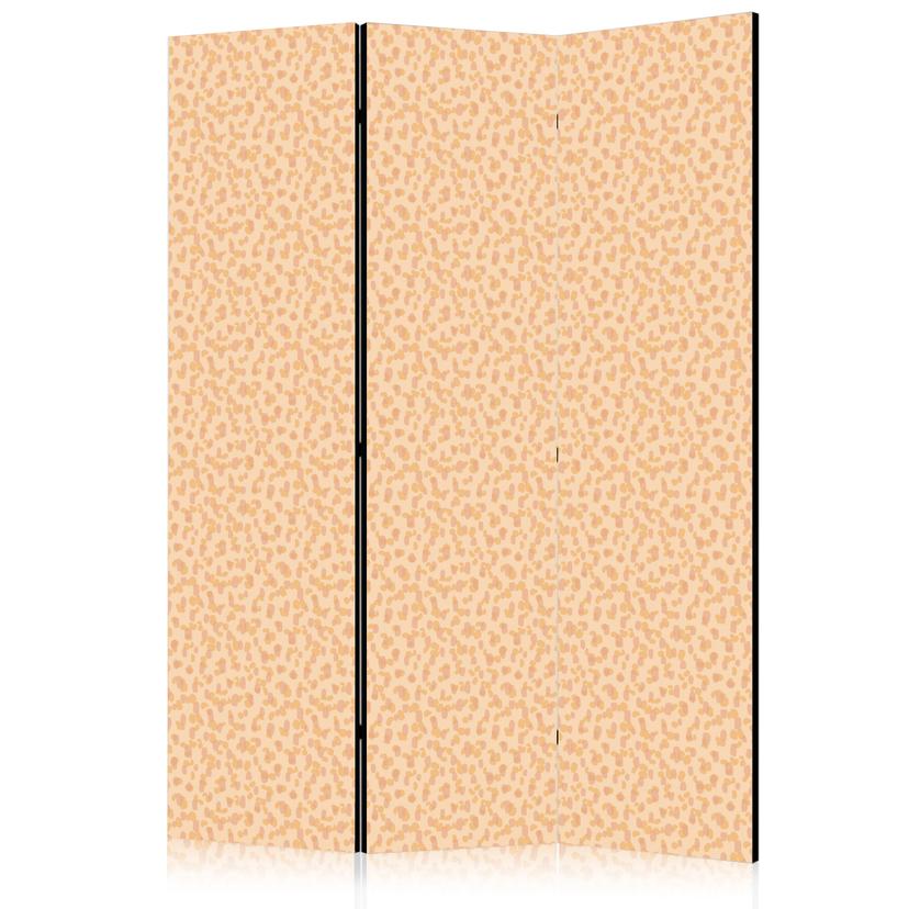Paravent, Raumteiler freistehend, Trennwand - Tiny Dots: Optimistic Pattern in Peach Colors