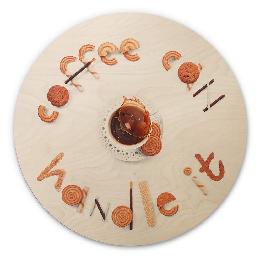 Belenko Billede af træ - Kaffe kan klare det - Rund
