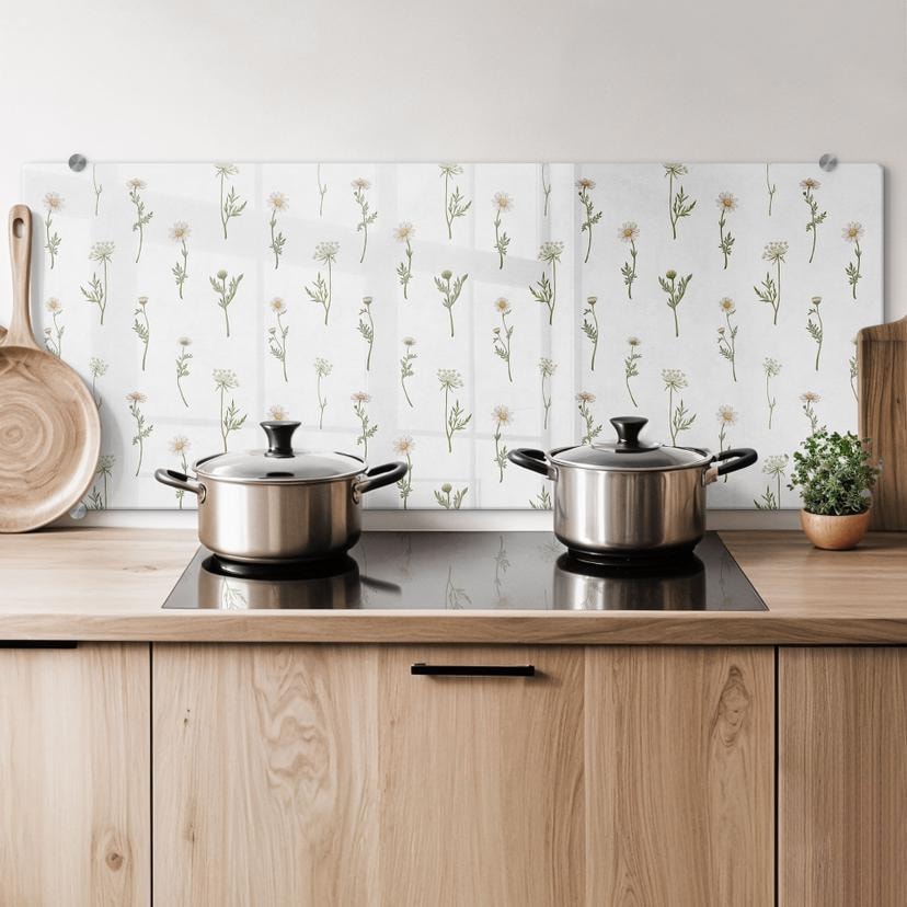 Splashback eng-romantik med markblomster - Kikki Belle - Panorama