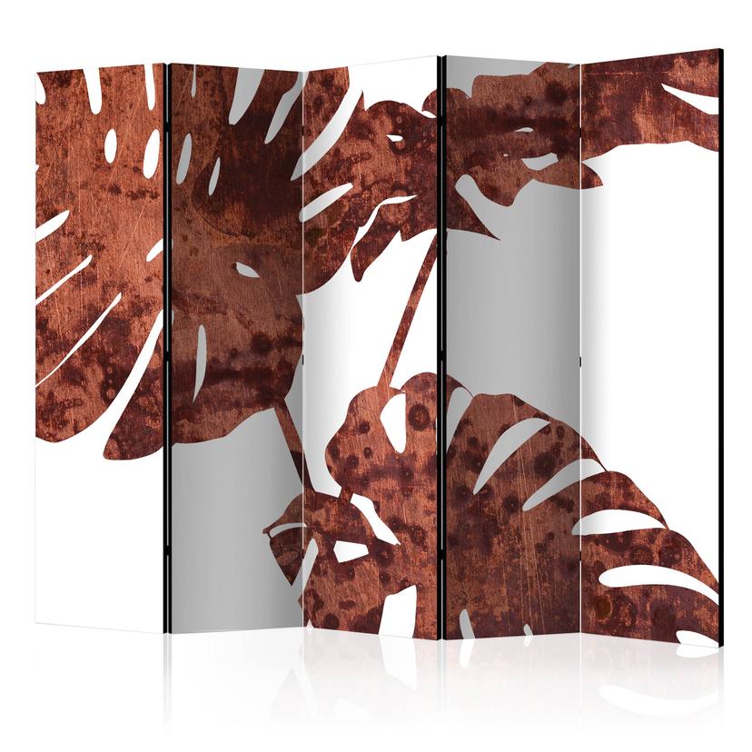 Schermo divisorio - Monstera delle spezie, 5 pezzi - 225x172 cm
