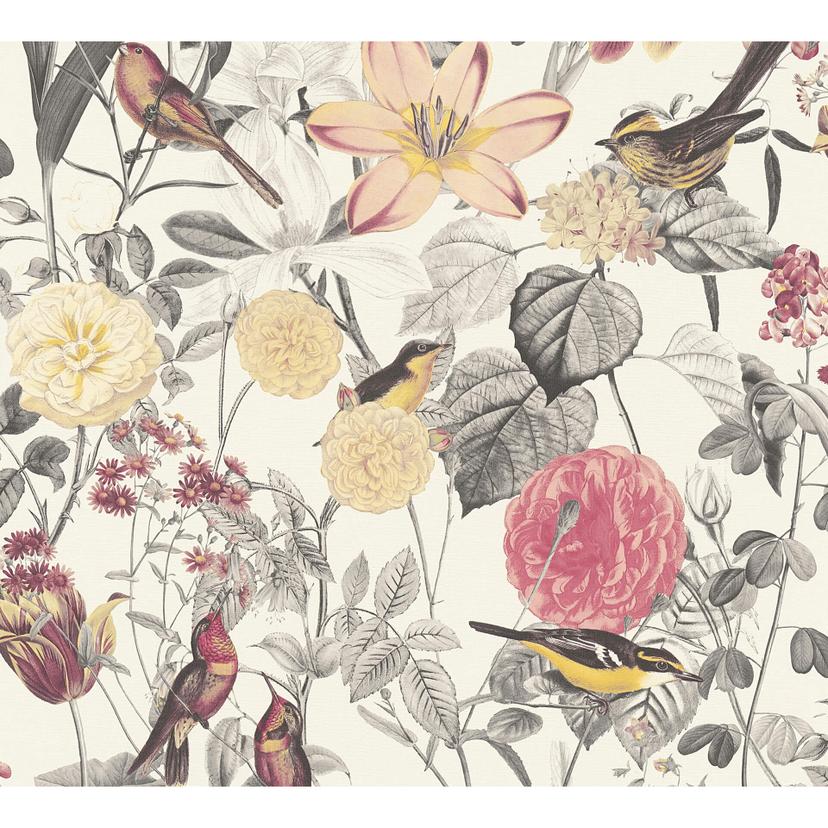 A.S. Création Carta da parati Exotic Life fiori tropicali