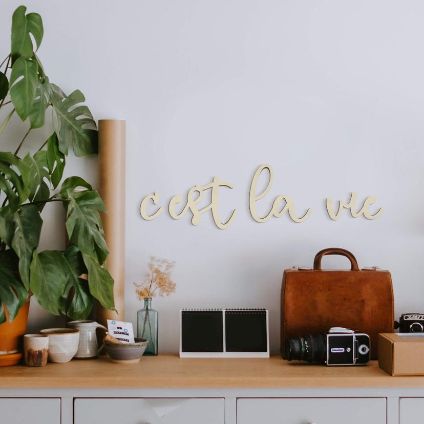 Letras de madera chopo C'est la vie
