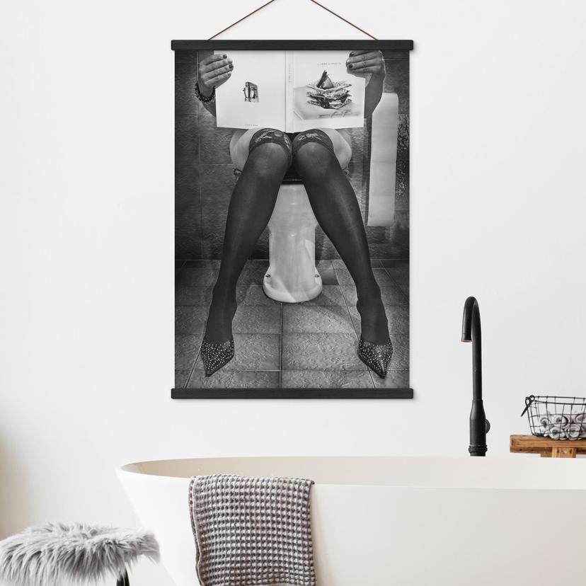 Poster tessile Donna erotica in bagno - Toniolo