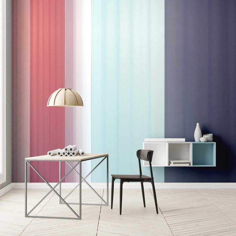 Papier peint photo dégradé rose, bleu clair, gris foncé - papier peint intissé