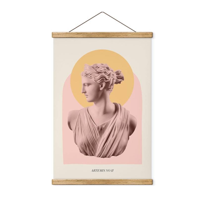 Tekstil plakat Statue af gudinden Artemis - Grace Digital Art