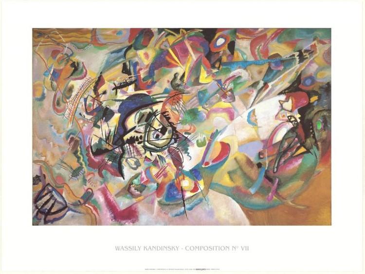 Plakat Komposition 1919 kunsttryk, Kandinsky (59,5 x 47,5 cm)