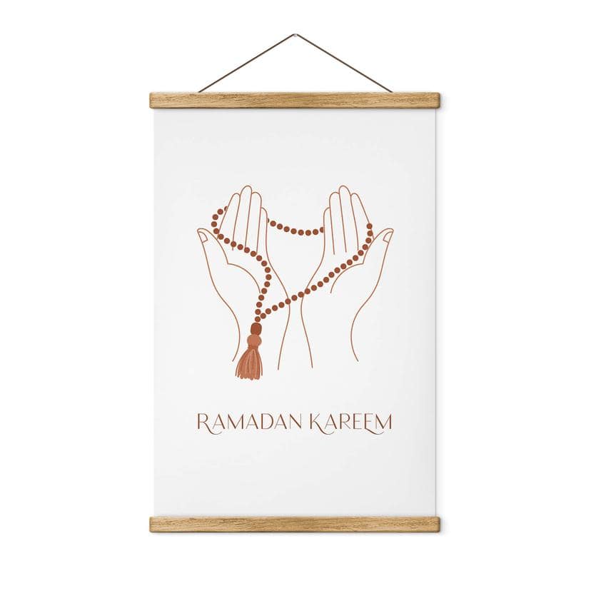Tekstil plakat Ramadan Kareem hænder
