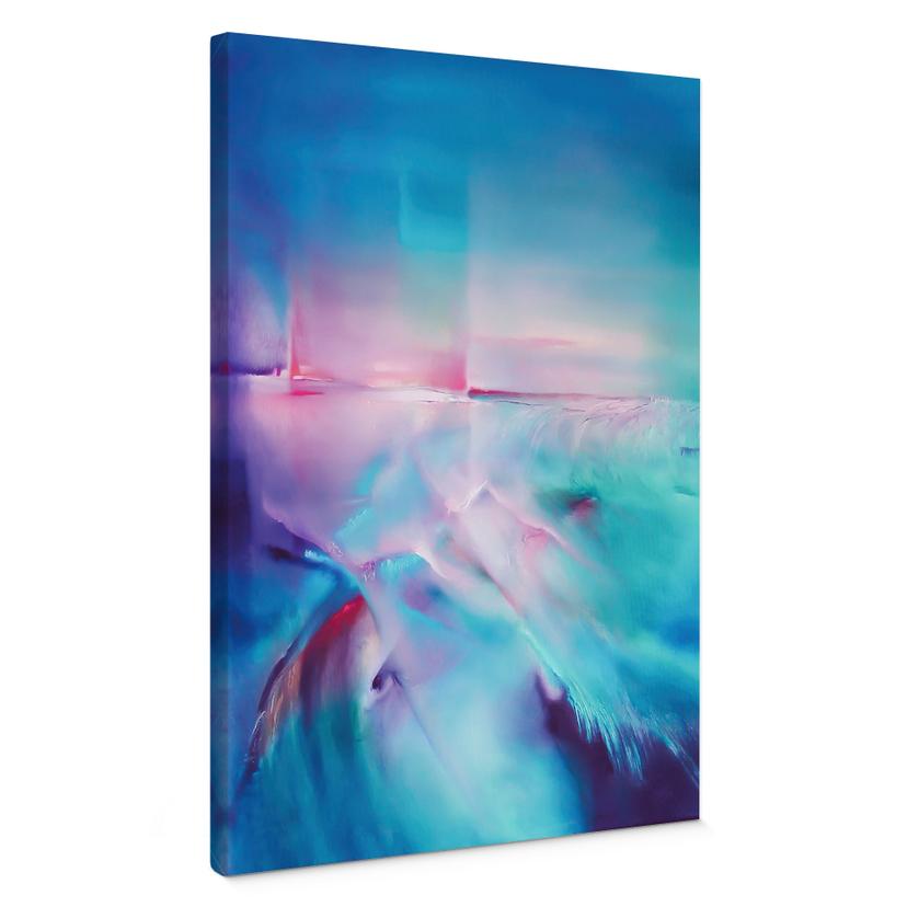 Lienzo Aurora Boreal en Turquesa y Violeta | Arte Abstracto - Schmucker