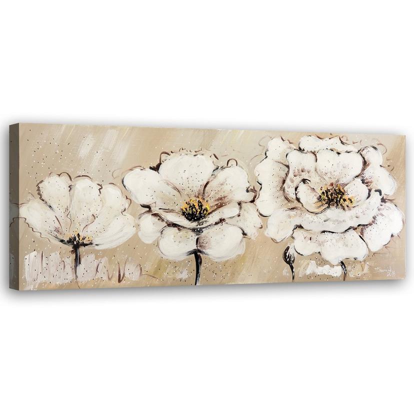 Canvasbillede, Hvide blomster Shabby Chic