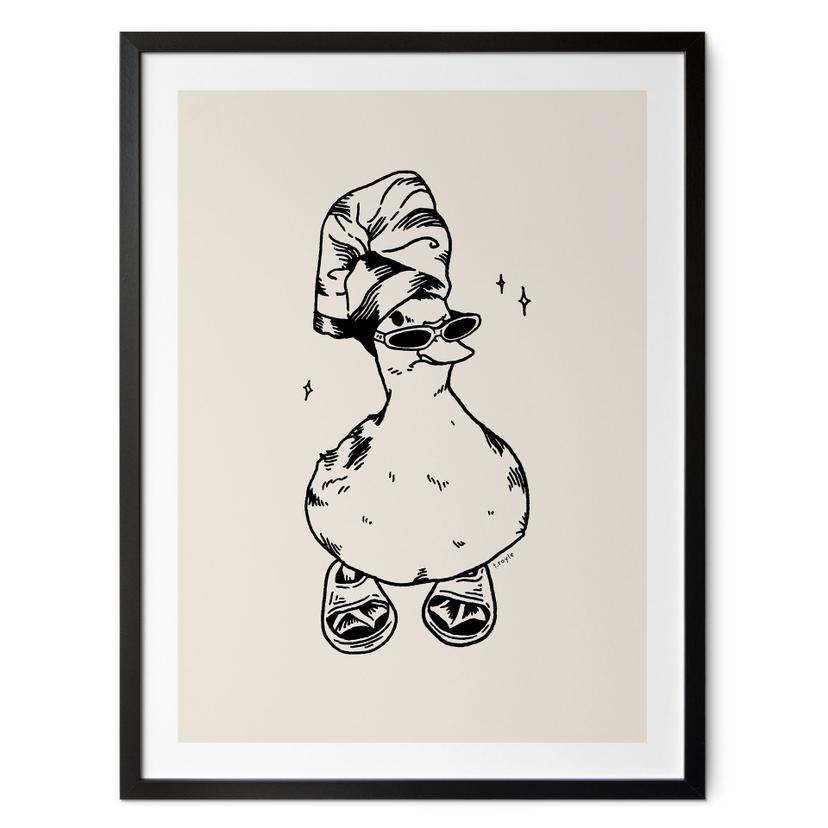 Póster Pato de spa guay con gafas de sol - Royle
