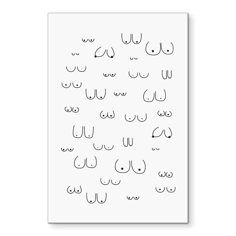 Tableaux Line Art - La diversité de la féminité - Kerr-Dineen - Alu-Dibond