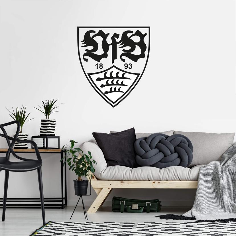 Wandtattoo VfB Stuttgart Logo einfarbig