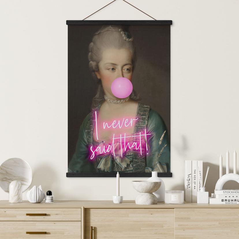 Poster tessile Marie Antoinette: I never said that - Grace Digital Art