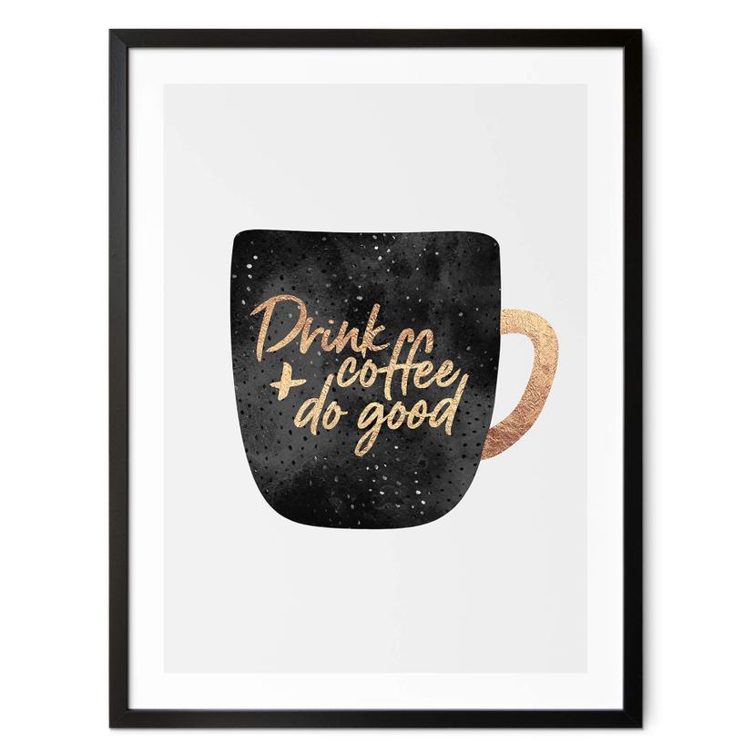 Póster Fredriksson - Bebe café y haz el bien