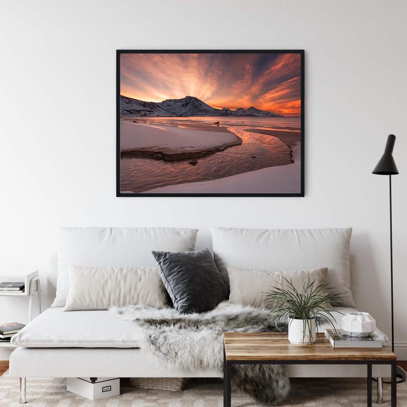 Póster Zakravsky - Atardecer dorado