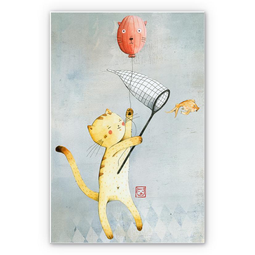 Tableau Forex - Loske - Chat avec ballon