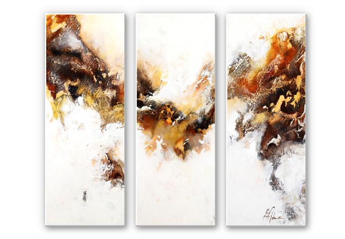 Tableau Forex - Fedrau - Or liquide 03 (3 parties)