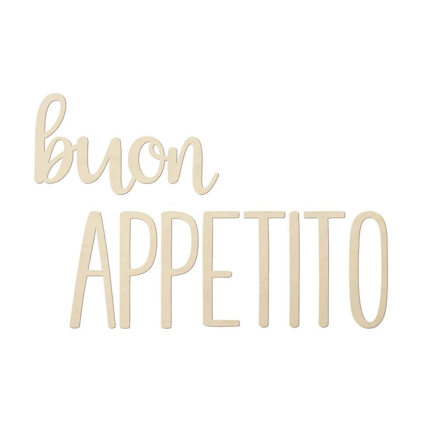 Decoro in legno Buon Appetito