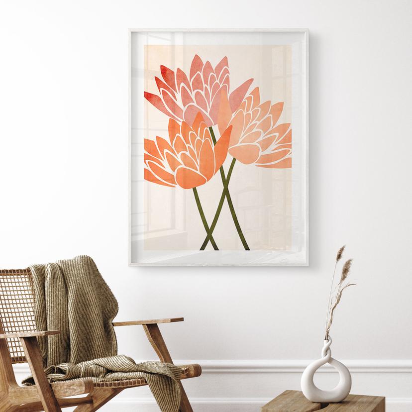Poster Fiori di loto colorati - Kubistika