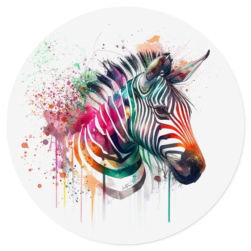 Adesivo murale Heine - Rainbow Zebra