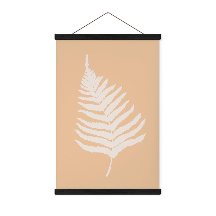 Póster de tela silueta hoja de helecho - 1X Studio
