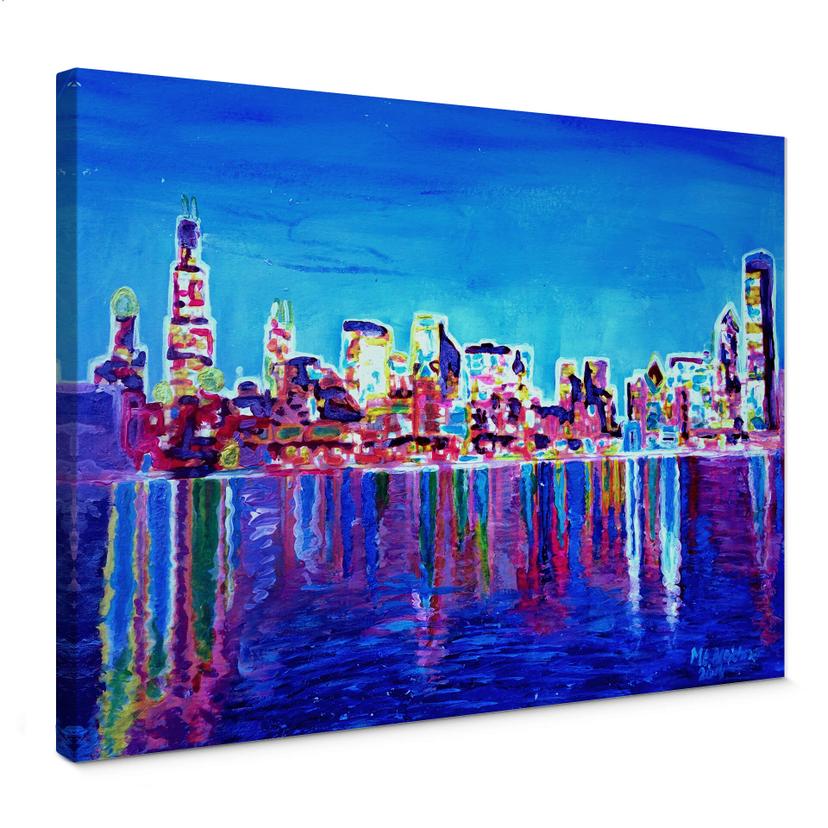 Bleichner - Chicago i Neonlys - Lærredsprint
