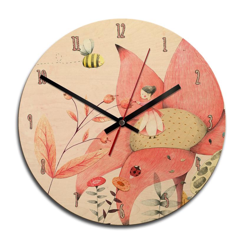 Horloge murale en bois - Loske - Poucette