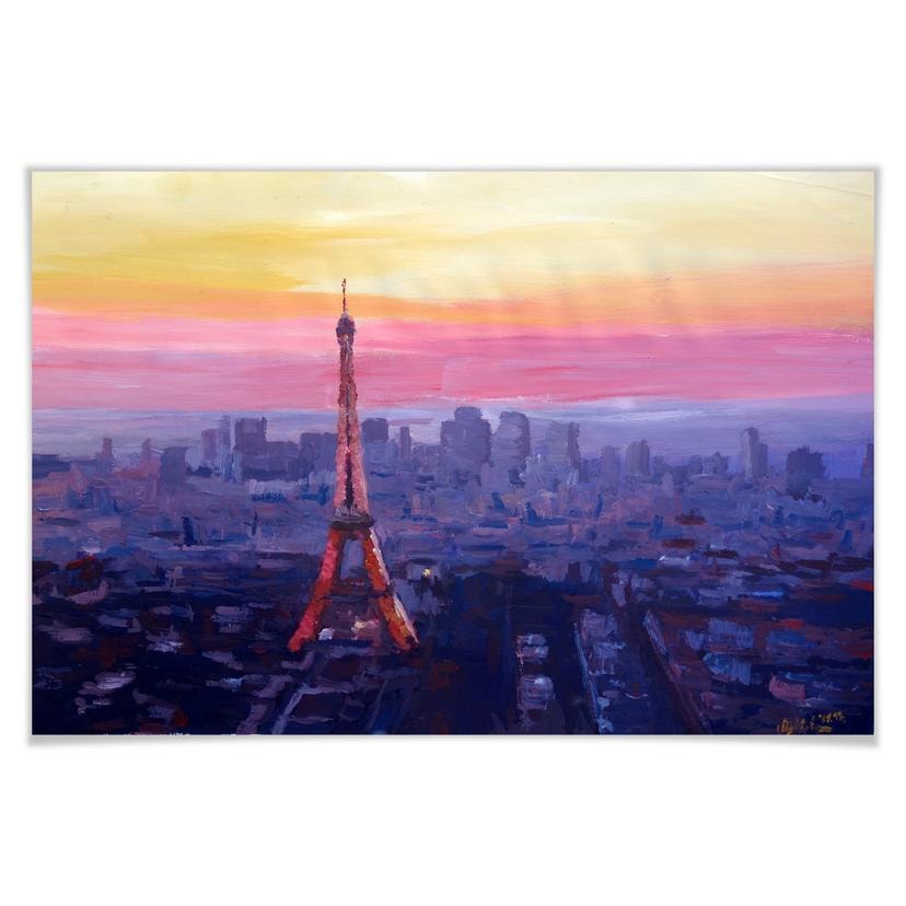 Poster - Bleichner - Tour Eiffel au crépuscule