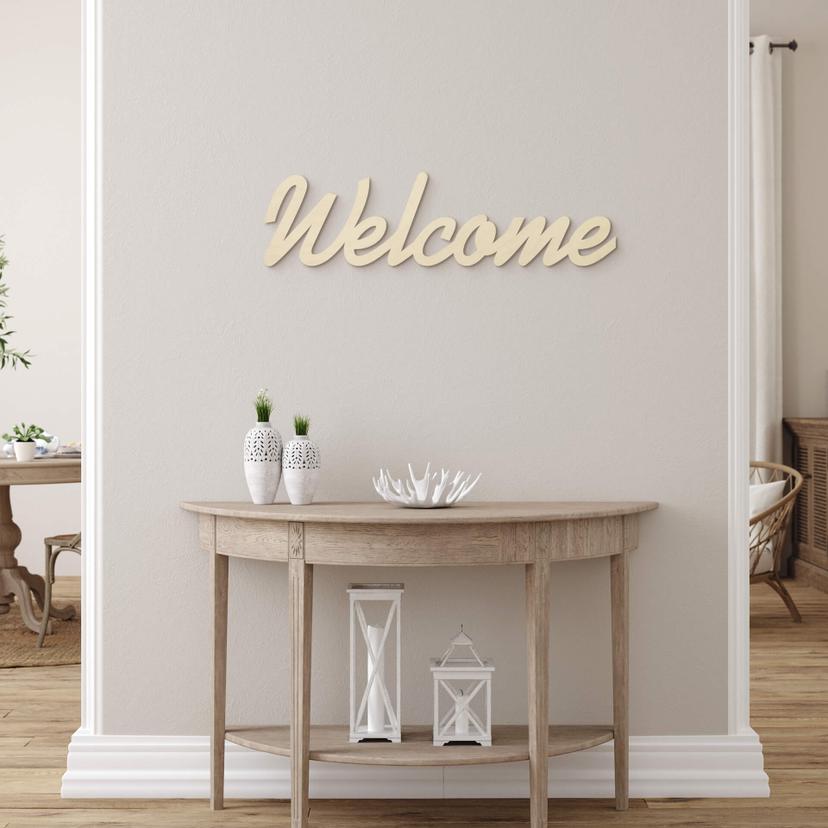 Lettres décoratives en bois Welcome